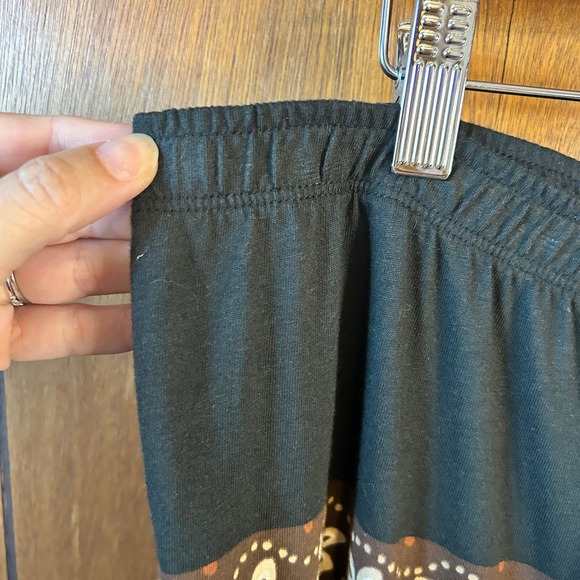 Covington XL Floral Brown Tiered Boho Maxi Skirt Elastic Waist Plus Size - Picture 4 of 6